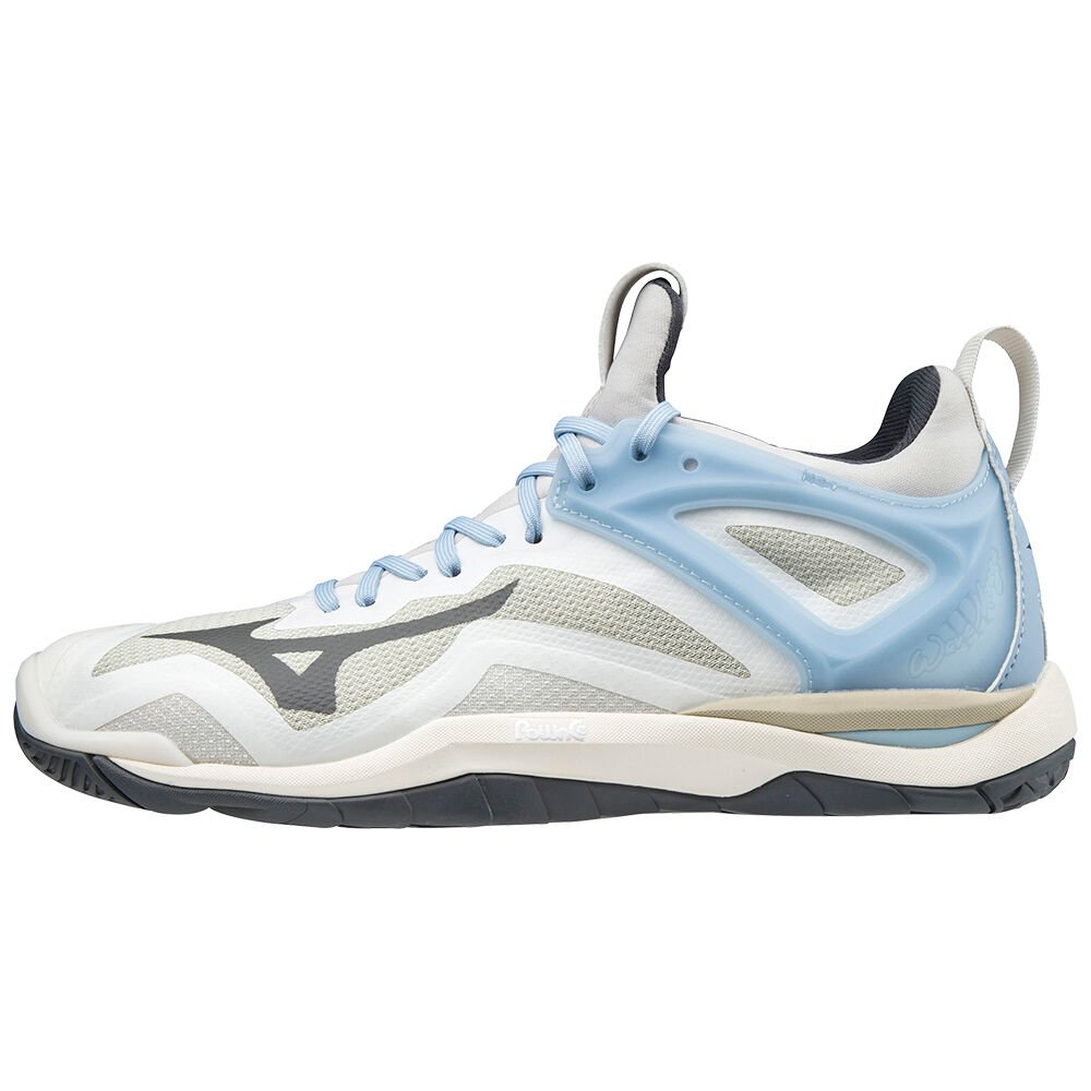 Mizuno Women's Handball Shoes Wave Mirage 3 White/Grey - DSWKRPH-23